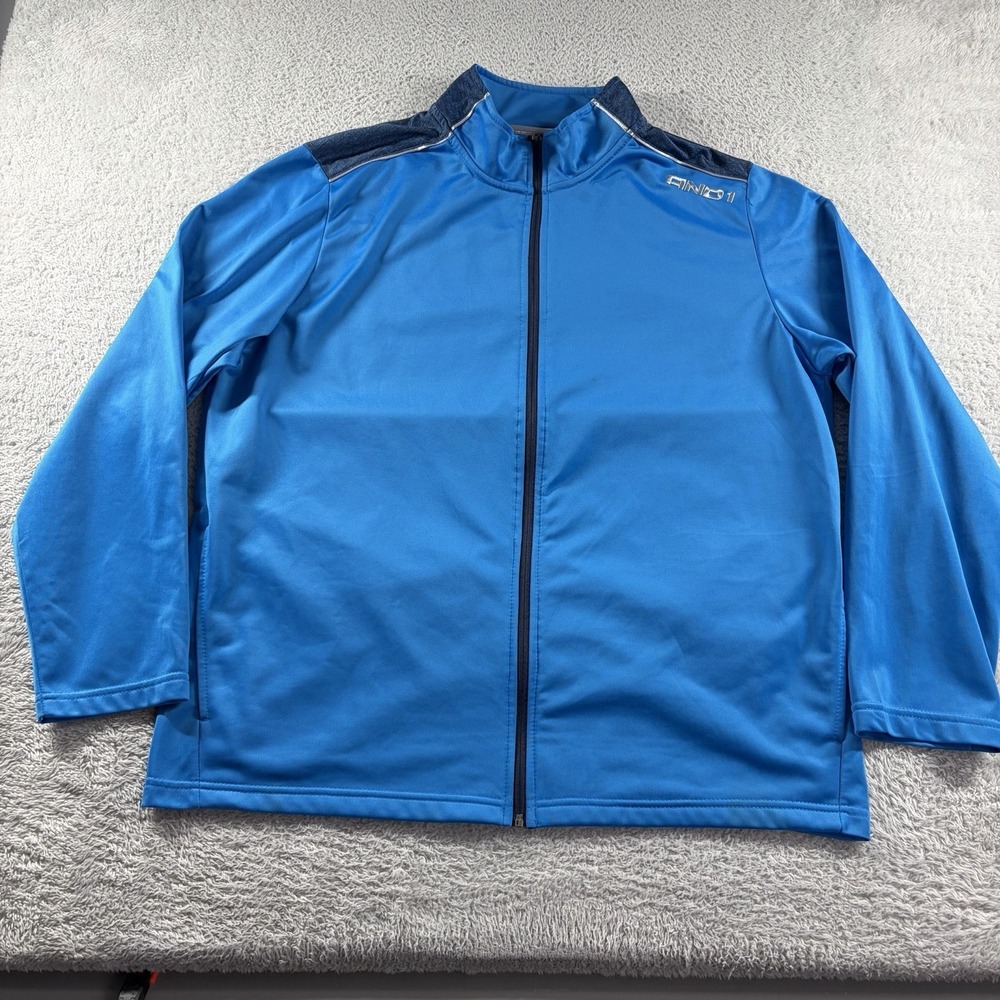 AND1 Full‎ Zip Track Jacket Mens 2XL XXL Blue Pockets Light Weight